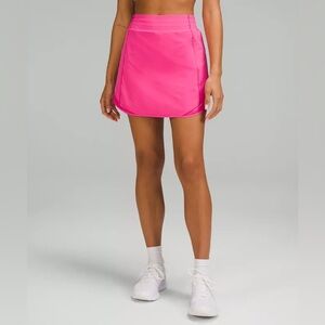 Lululemon hotty hot high rise skirt, long in pink